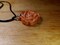 Handmade Ceramic Floral Shaped Pendant | Peach Color Flower Pendant Necklace with Braided Leather Necklace product 3
